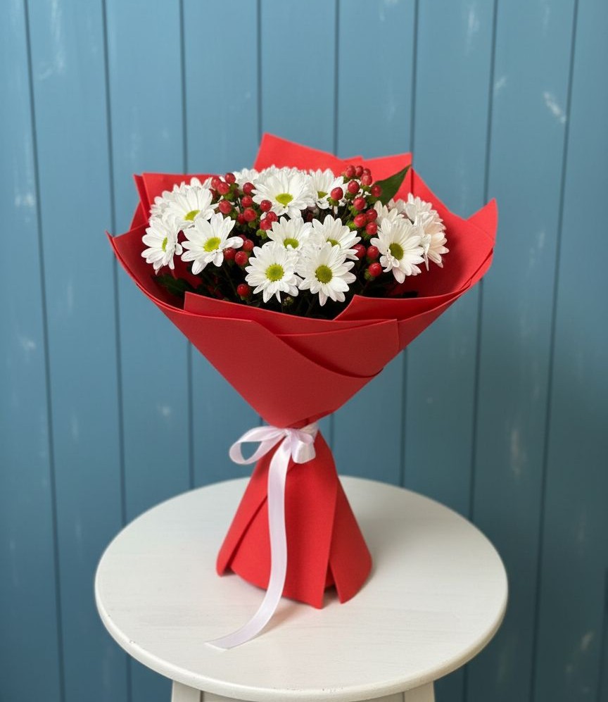 Букет цветов из: Хризантемы в Николиной Балке