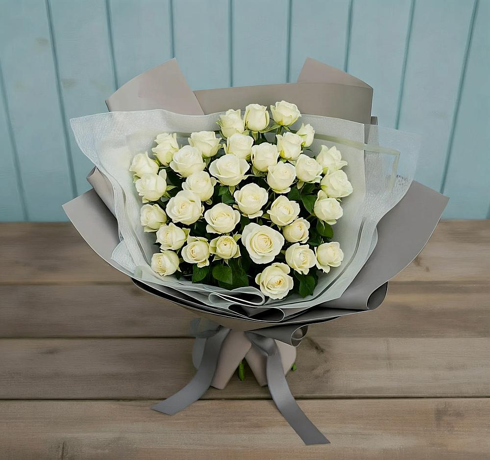 Букет Белоснежная нежность в Николиной Балке