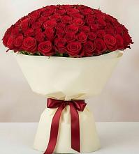 Букет 101 Красная роза Милано в Николиной Балке