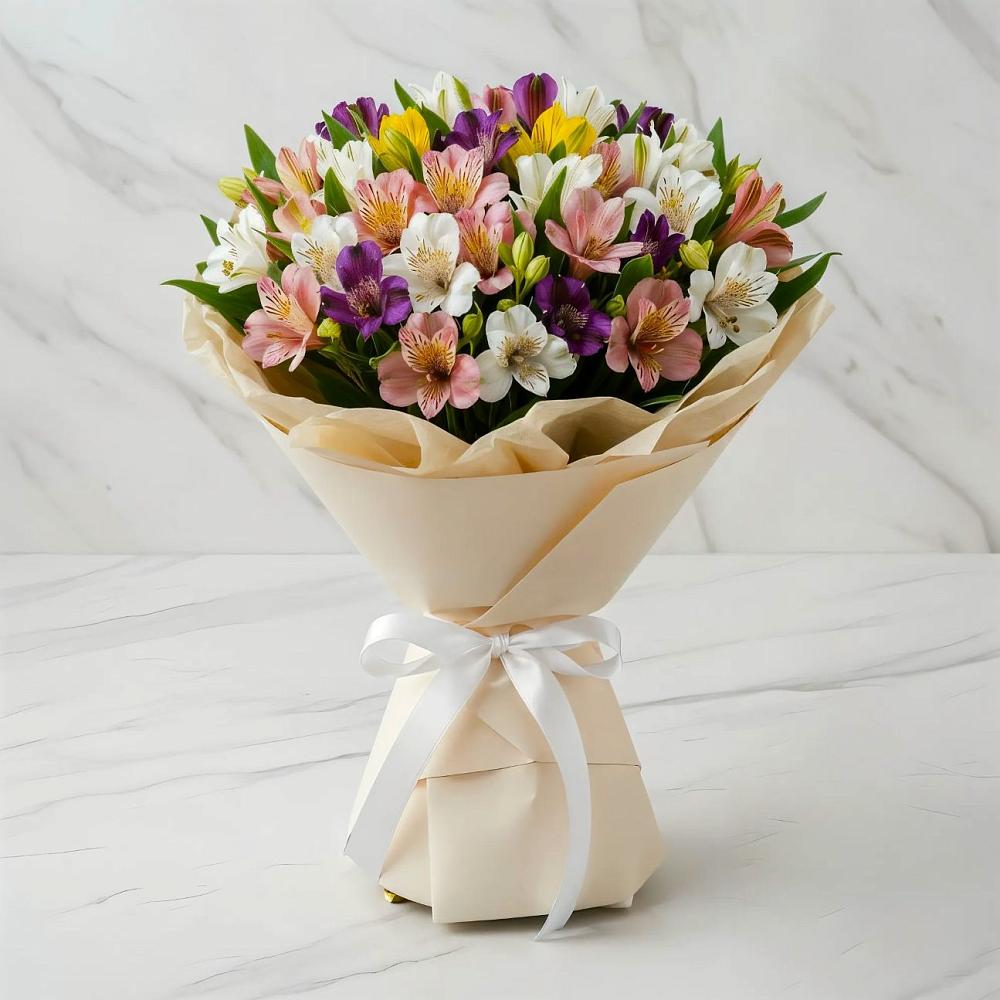 Букет цветов из: Альстромерии в Николиной Балке