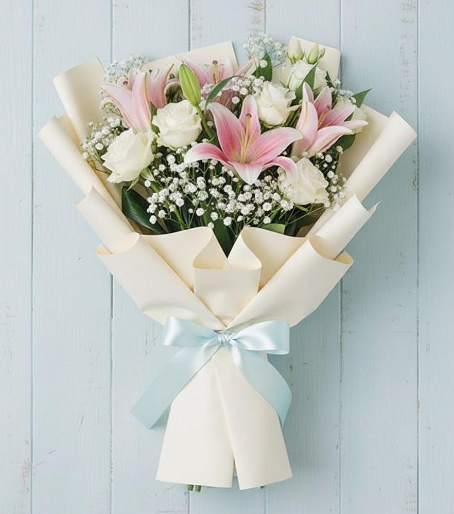 Букет цветов из: Лилии в Николиной Балке