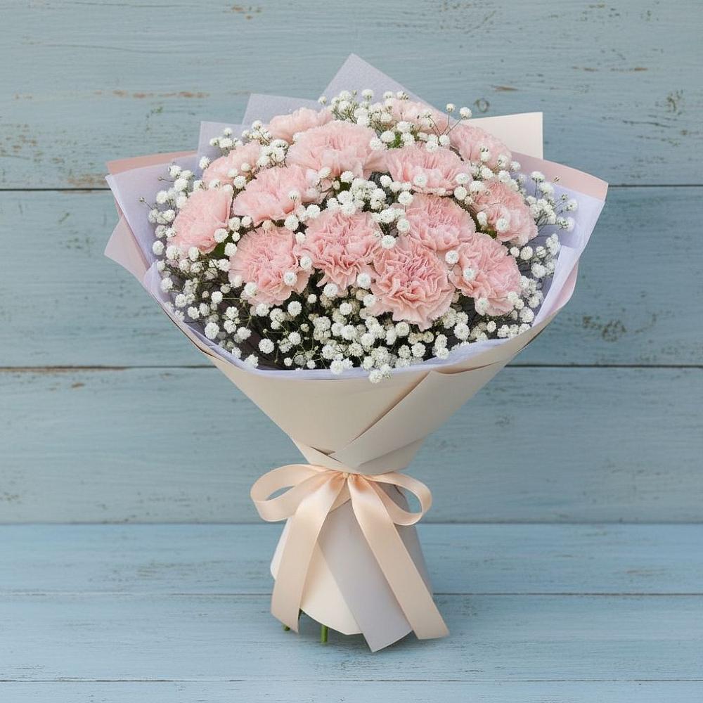 Букет цветов из: Гвоздики в Николиной Балке