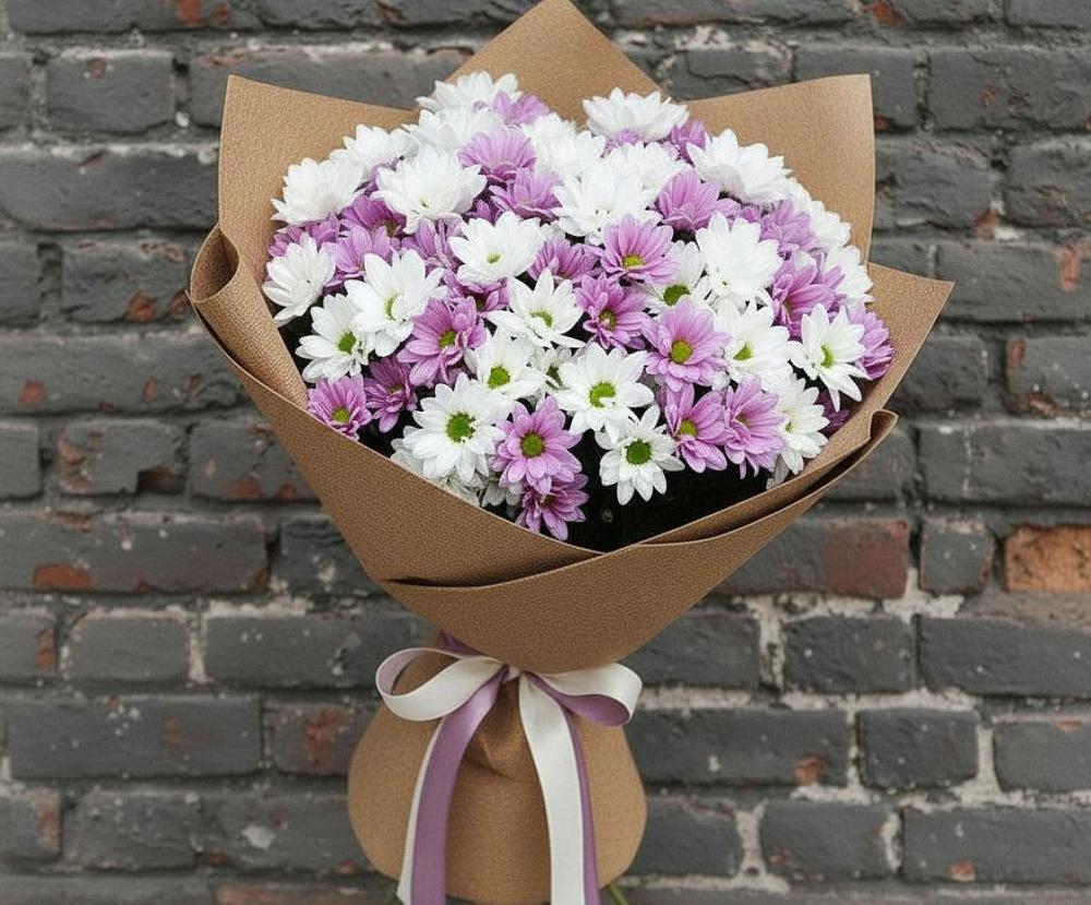 Букет цветов из: Хризантемы в Николиной Балке