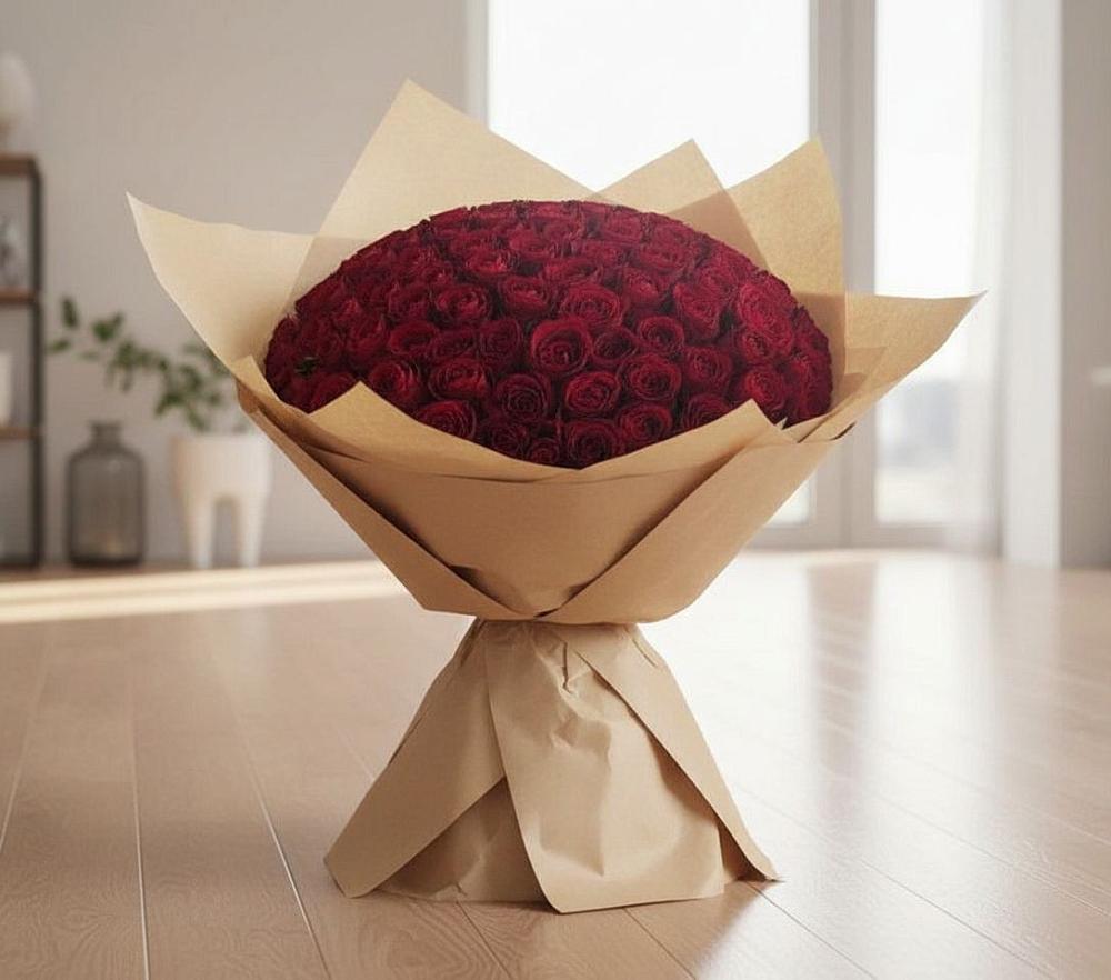 Букет 101 Красная роза в Николиной Балке