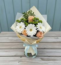 Букет цветов из:  Герберы, Розы и Хризантемы #REPLACE_PRED# Николиной Балке