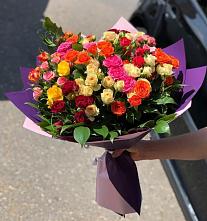Букет Микс из разноцветных кустовых роз #REPLACE_PRED# Николиной Балке
