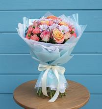 Букет цветов из:  Хризантемы и Розы в Николиной Балке