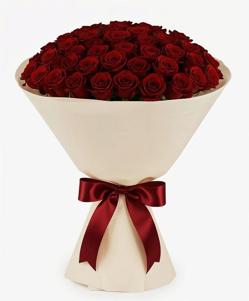 Букет 101 Бордовая роза Блэк Бакарра в Николиной Балке