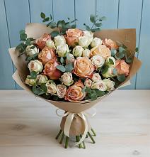 Букет цветов из:  Альстромерии и Розы в Николиной Балке